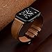OUHENG Compatible with Apple Watch Band 42mm 44mm, Genuine Leather Band Replacement Compatible with Apple Watch Series 6 5 4 3 2 1 SE 42mm 44mm, Retro Brown