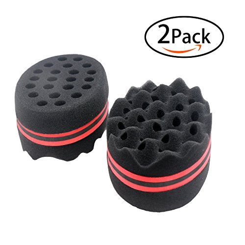 Two Sides Magic Hair Twist Black Ice Sponge For Afro Braid, Dreadlock Coils Curl Brushes Wave Hair Care Tool