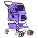 BestPet 4-Wheel Pet Stroller, Classic Purple