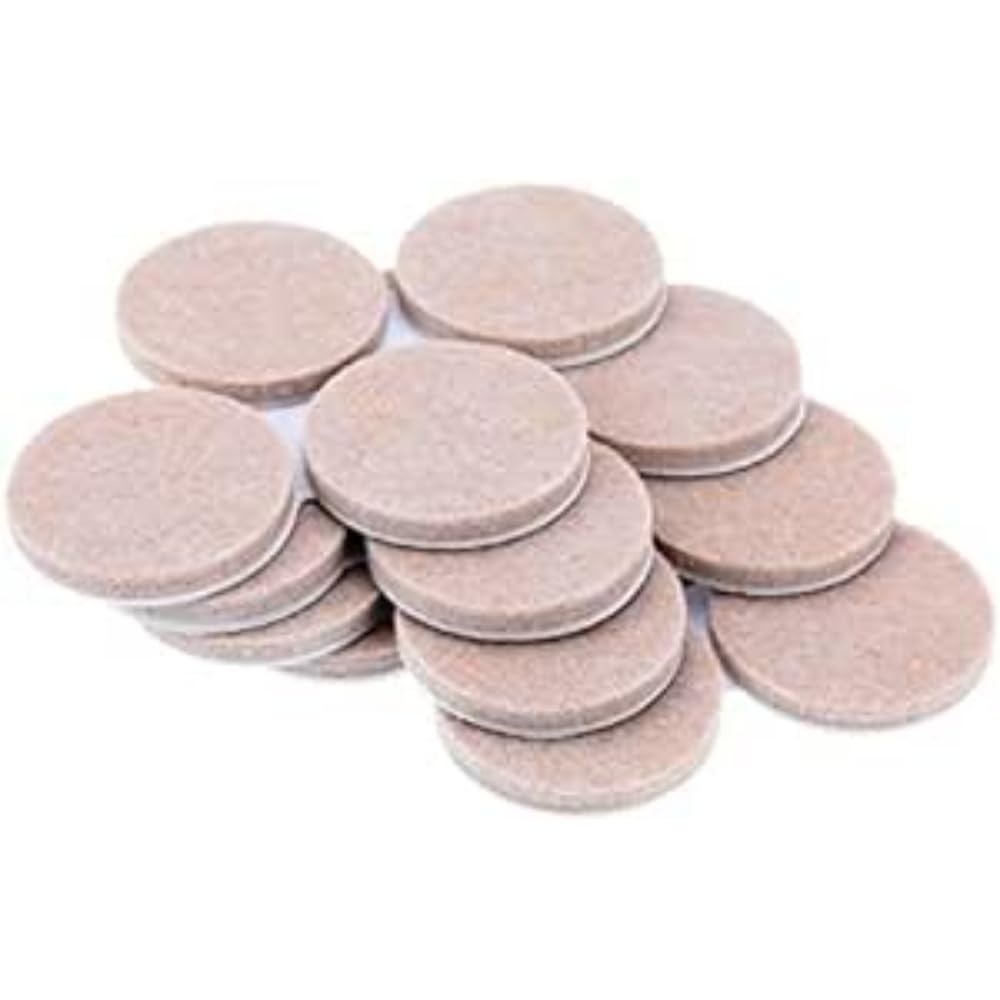 Merriway® BH01176 (8 Pcs) Thick Self Adhesive Round Heavy Duty Felt Pads, 32 mm (1.1/4 inch) x 4 mm - Pack of 8 Pieces