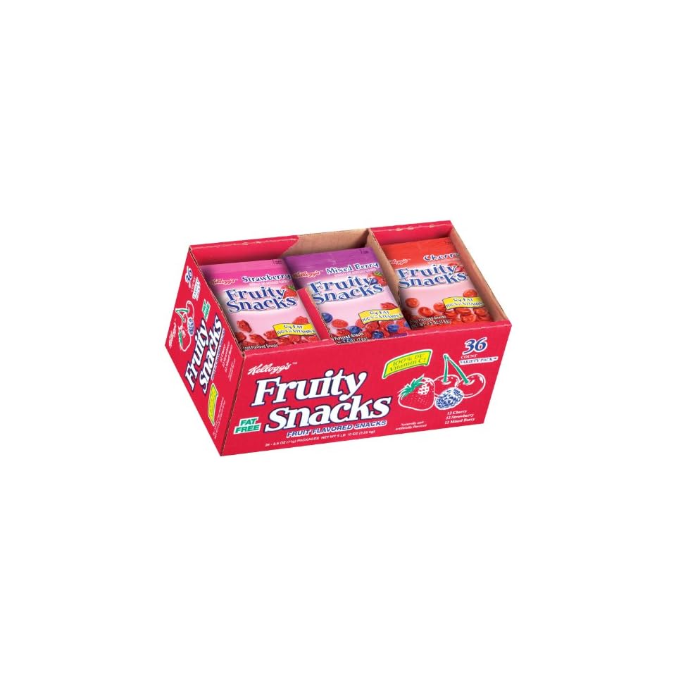 Kelloggs Fruity Snacks Variety Pack, 36 Count Single Serve Snacks (Pack