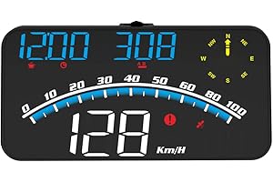 KACENRAY Heads Up Display for Cars, GPS Speedometer for Car, Universal Digital Speedometer HUD Display for All Vehicles, Plug and Play (G10)