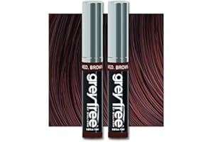 Root touch up, temporary hair color to cover gray hairlines, eyebrows, Mustache & Beards Greyfree 2 PACK (MEDIUM BROWN)