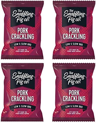 The Snaffling Pig Co Pig Pork Crackling Bag- Low & Slow BBQ (Set of 4)