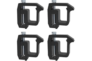 iFJF Mounting Clamps Truck Caps Camper Shell Replacement for Chevy Silverado Sierra 1500 2500 3500, Dakota Ram 1500 2500 3500, F150 F250, Titan 4 PCS (Black)