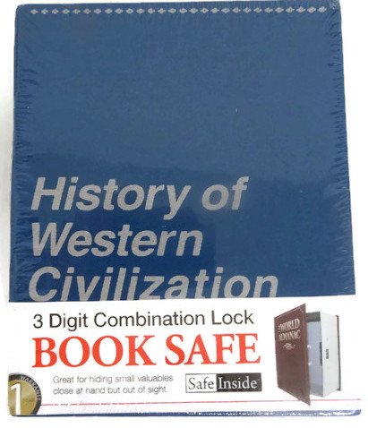 Book safe 3 digit combination lock