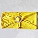 Gold Fortune 50PCS Adjustable Wedding Chair Sashes with Buckle Slider - Stretch Spandex Elastic Bands for Reception, Bridal Shower Decor - Bright Yellow Chair Bows (50 Count)