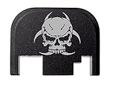 NDZ Performance for Glock 17 19 21 22 23 27 30 34 36 41 Rear Plate Blk G1-4 Skull Biohazard 1