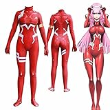 Zero Two Ichigo Darling in The Franxx Cosplay Costume | Bodysuit Suit Anime Zentai Suit (Small, Zero Two)