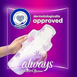 Always Radiant Feminine Pads for Women, Size 4