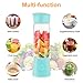 Portable Blender, Supkiir USB Rechargeable Mini Juicer Cup with Handle, Smoothie Blender with 6 Blades with 4000mAh Batteries, 480ml Household Fruit Mixer for Travel Office Sports School