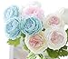 4 PCS Simulate bridal bouquet artificial silk flowers french peony in beautiful colours for home party wedding decor blue