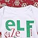 Unmega Baby Boy Girl Christmas Clothes Xmas Outfit Elf Romper Bodysuit Deer Pants Set (A-White, 70/0-6 Months)