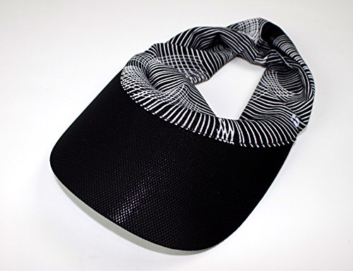 image for Scunci Everyday & Active Visor Head Wrap, Assorted Patterns, Black/Whi