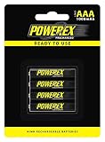 Powerex Precharged Rechargeable AAA NiMH Batteries (1.2V, 1000mAh, Low Self-Discharge) - 4-Pack