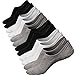 No Show Liner Socks Women - Cotton Low Cut Socks Sports Casual Non Slip 6 PCS in Black,White and Grey
