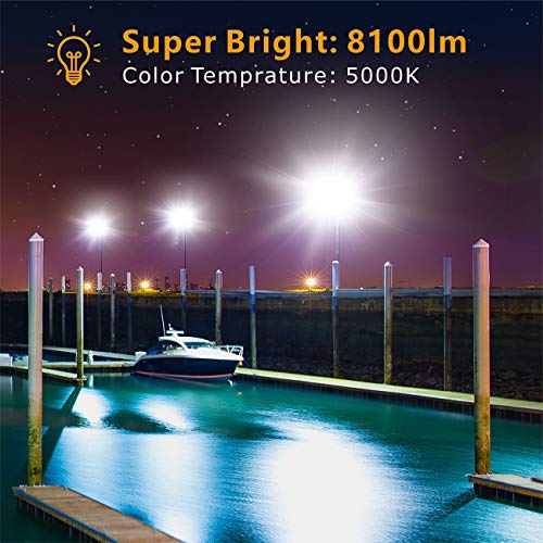 STASUN 8100lm LED Flood Light Outdoor, 90W Super Bright LED Security