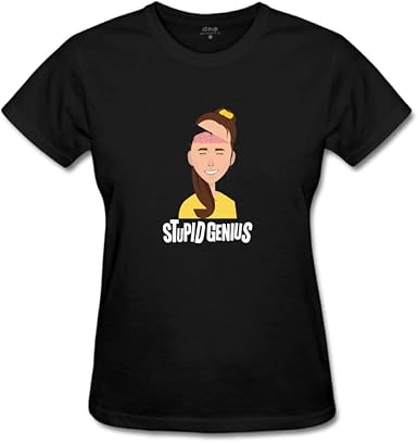 Amazon Com Womens Emma Chamberlain Stupid Genius Podcast 3 Short Sleeve Crewneck 100 Cotton T Shirt Clothing
