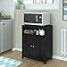Ameriwood Home Landry Microwave Cart, Black Oak