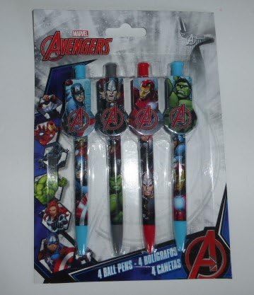 MARVEL AVENGERS 4 CLIP PEN PENS SET