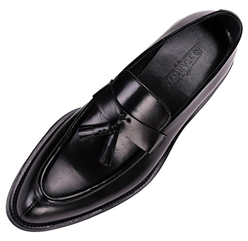 Ubasics Men's Slip-On Leather Shoes Black 40 EU