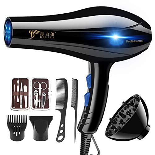 Startview 2200W Professional Hair Dryer Household Hairdryer Salon Nozzle Travel Beauty Kit (Black, Free)