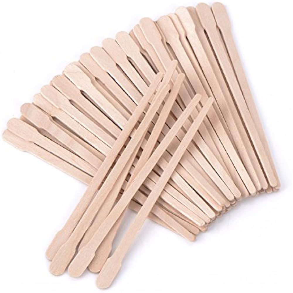 400 Packs Wax Spatulas Small Wooden Waxing Applicator Sticks Face