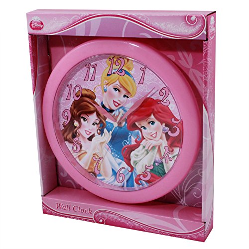 Disney Princesses 10 inch Wall Clock Featuring Cinderella, Belle, and Ariel - Thumbnail 3
