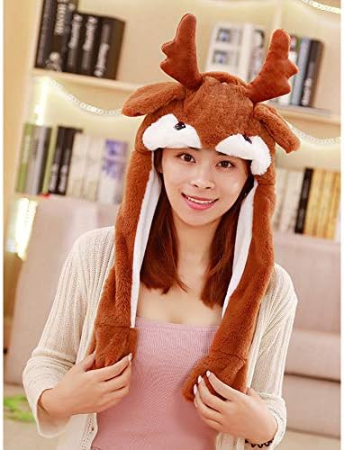 Cute Animal Plush Bunny Hat Funny Moving Up Down Ears Hat for Kids Girls Gifts