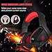 PHOINIKAS H1 Stereo Gaming Headset,Noise-Cancelling Headset,Bass Surround, Over Ear Headset，for PC,PS4，Xbox One, Mac, iPad, with Mic, LED Light,360 Switch Controller,Classic Version Headset (Red)thumb 4