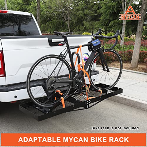 MYCAN Hitch Mount Cargo Carrier 2" Shank 500lbs Capacity 60x20 Luggage