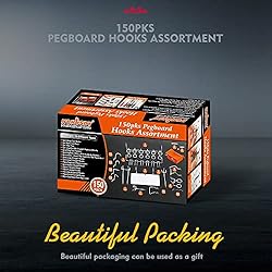 HORUSDY Pegboard Hooks Assortment, Pegboard