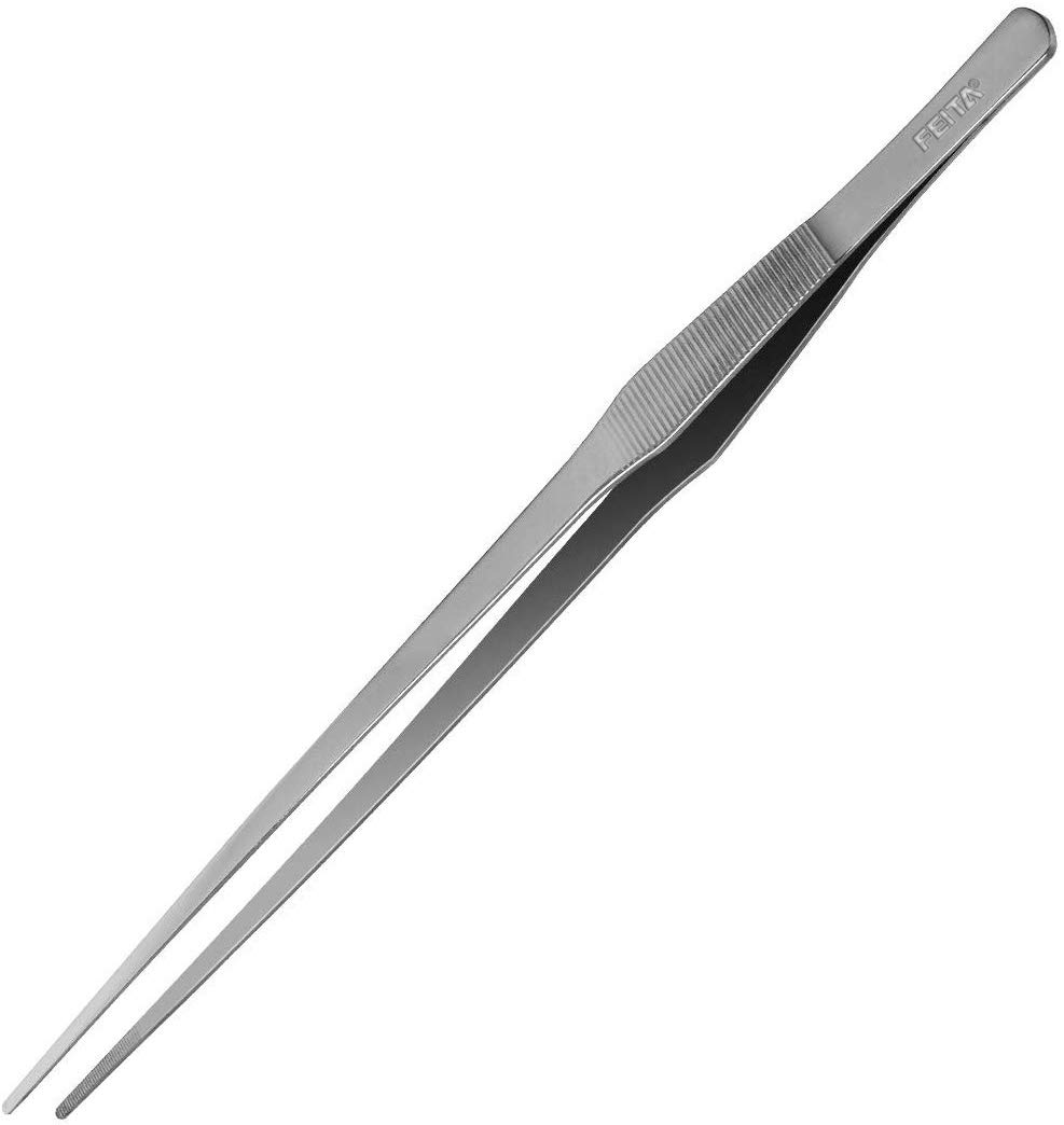 Extra Long Tweezers 18.9 Inch - FEITA Stainless Steel Straight Tweezer Tongs for Aquarium Fish Tank Plants