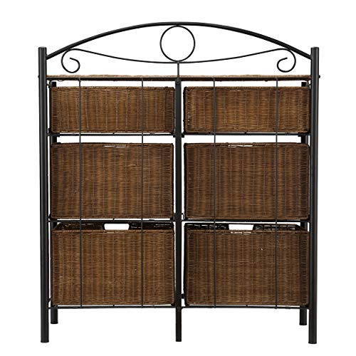 Furniture HotSpot Iron/Wicker Storage Chest