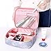 NinkyNonk Waterproof Cosmetic Bag Portable Travel Toiletry Organizer Velcro Makeup Bag Makeup Brush Organizer for Women (Flamingo)