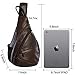 Leather Sling Bag Backpack, Multipurpose Outdoor Chest Bag Crossbody Bag for Men & Women 15L