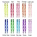 10pcs Colored Clip in Hair Extensions 22″ Curly Fashion Hairpieces for Party Highlights Multi Colorthumb 1
