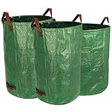 gardzen 3-Pack Garden Bag 32&40&72 Gallons - Reuseable Heavy Duty Gardening Bags, Lawn Pool Garden Leaf Waste Bag (32x40x72 Gallons)
