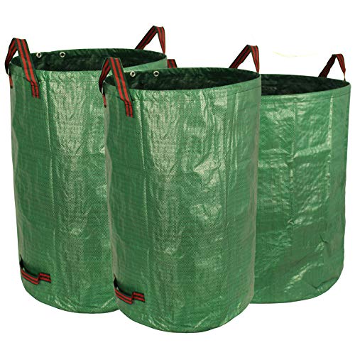 gardzen 3-Pack Garden Bag 32&40&72 Gallons - Reuseable Heavy Duty Gardening Bags, Lawn Pool Garden Leaf Waste Bag (32x40x72 Gallons)