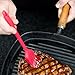 Silicone Pastry Basting Grill Barbecue Brush - Solid Core and Hygienic Solid Coating - 4 Bright Colored Red, Blue, Orange, Green