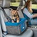Kurgo Dog Booster Seat - Keeps Dogs Secure & Comfortable - Waterproof Exterior - Removable Washable Liner - Dog Car Seat with Harness Strap - Collapsible - Heather Style - Charcoal/Blue
