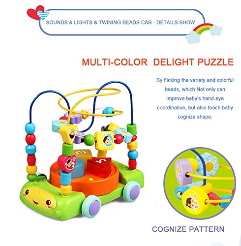 image for KONIG KIDS 3 In 1 Musical Toys Car With Music, Animal Sound, Blocks, B