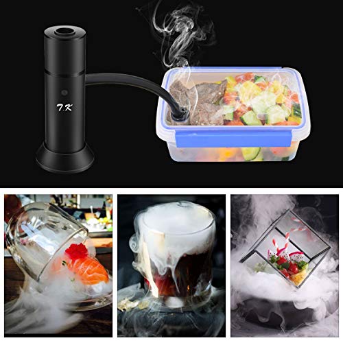 TMKEFFC Smoking Gun Portable Smoker Infuser DIY Set, Handheld Cocktail Smoke Food Smoker for Meat, Sous Vide, Grill, BBQ, Drinks, Cheese, Black - Thumbnail 7