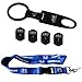 New 1pcs Honda Keychain Lanyard Badge Holder + Black Mugen Steel Car Air Tire Valve Caps and Black Keychain For Honda