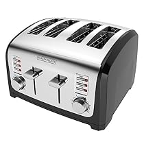 BLACK+DECKER 4-Slice Toaster, Stainless Steel, T4030