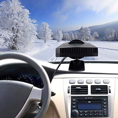 Portable Car 12V-200W High Power Car Ceramic Heater Cooling Fan, Fast Heating Quickly Defrosts Defogger Ceramic Car Vehicle Auto Automobile Cooling Fan Defroster Demister Witout Noise