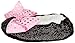 JoJo Siwa Girls' Big Slipper Socks, Black Pink Sequin Bow, M/L-Fits Shoe Size 13-4