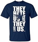 NZone 'They Hate Us Cuz They Ain't Us Men's T Shirt (2XL, Navy)