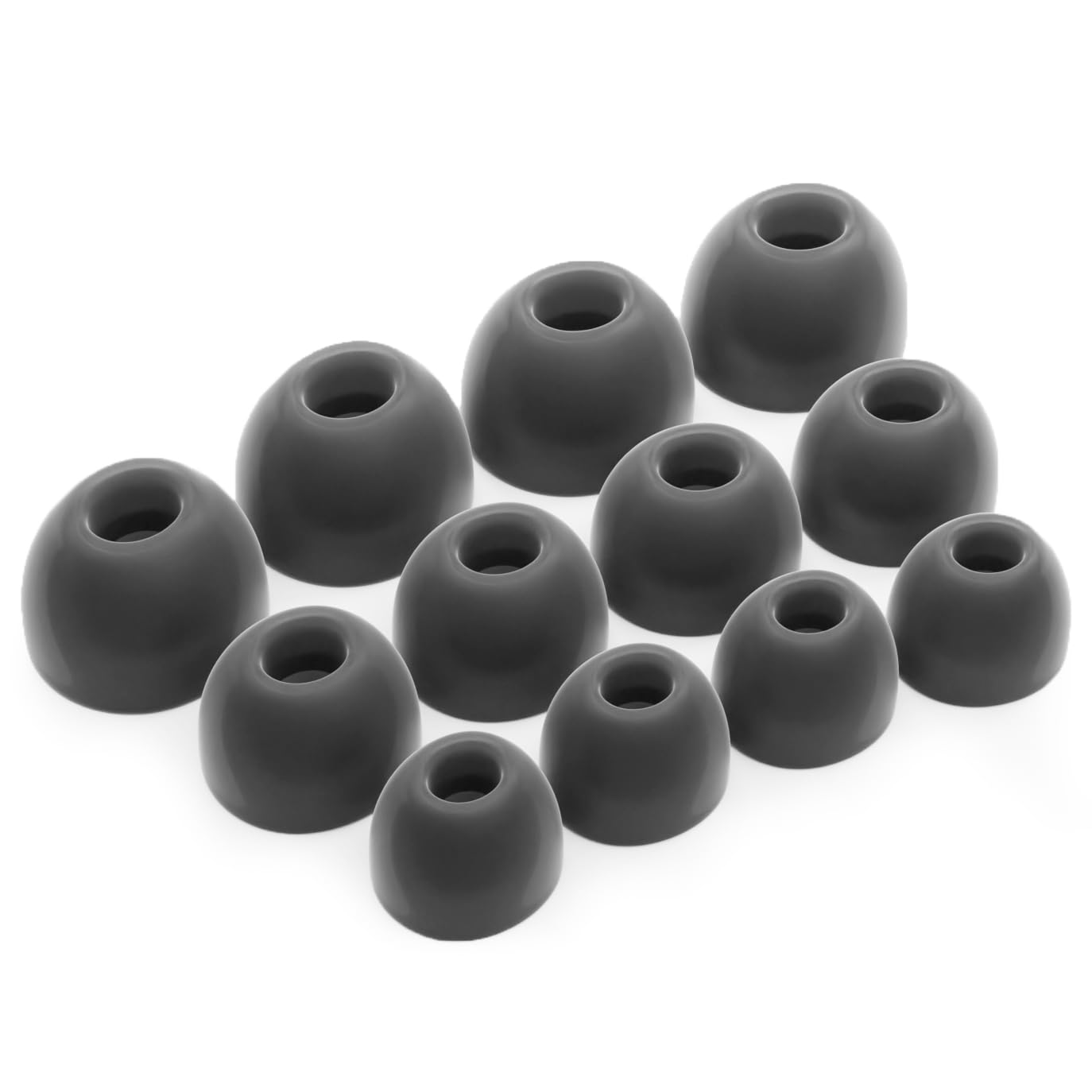 Okuli Set of 12 Silicone EarBuds Ear Tips For JBL Live Pro 2 Earphones in Black