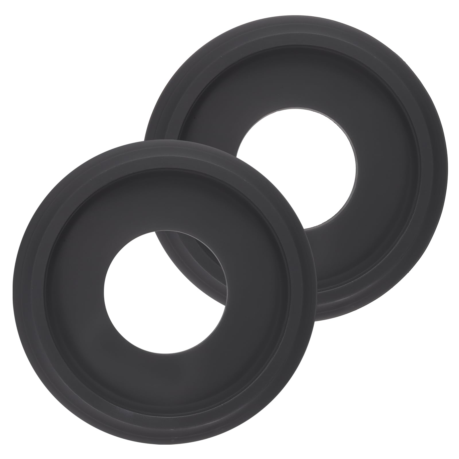 PATIKIL Ceiling Medallion, 2 Pcs 10" OD x 4" ID PU Decorative Ceiling Light Medallion Chandelier Medallion Traditional Ceiling Light Cover Plate for Ceiling Light Fixtures Fans, Black